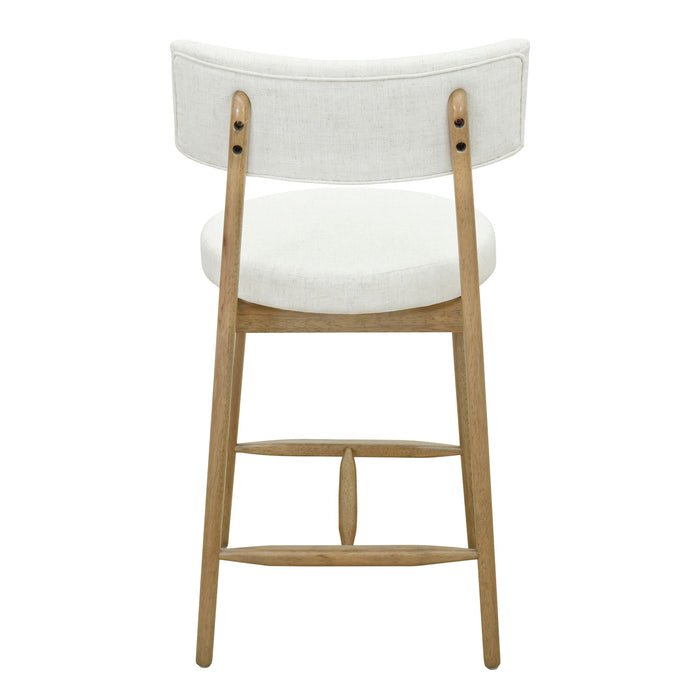 Mid Century Modern Counter Stools, Fabric Upholstered Chairs