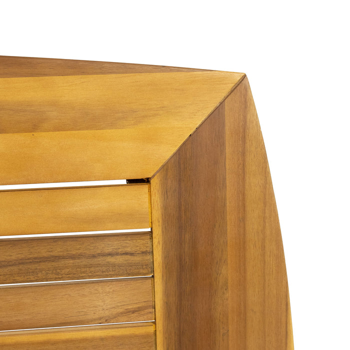 Outdoor 7 Pieces Rustic Patio Dining Set - Teak