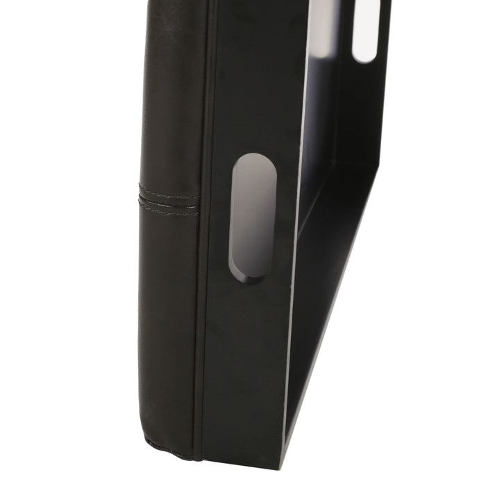 Contemporary Ottoman With Storage And Tray Tops - Brown