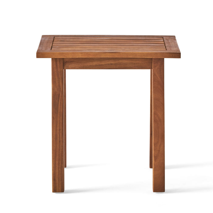 Kinesis - Outdoor Side Table With Slatted Top And Wood Frame
