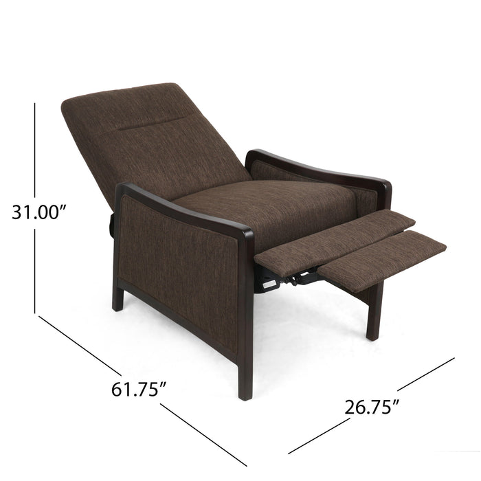 Drury - Contemporary Fabric Upholstered Pushback Recliner