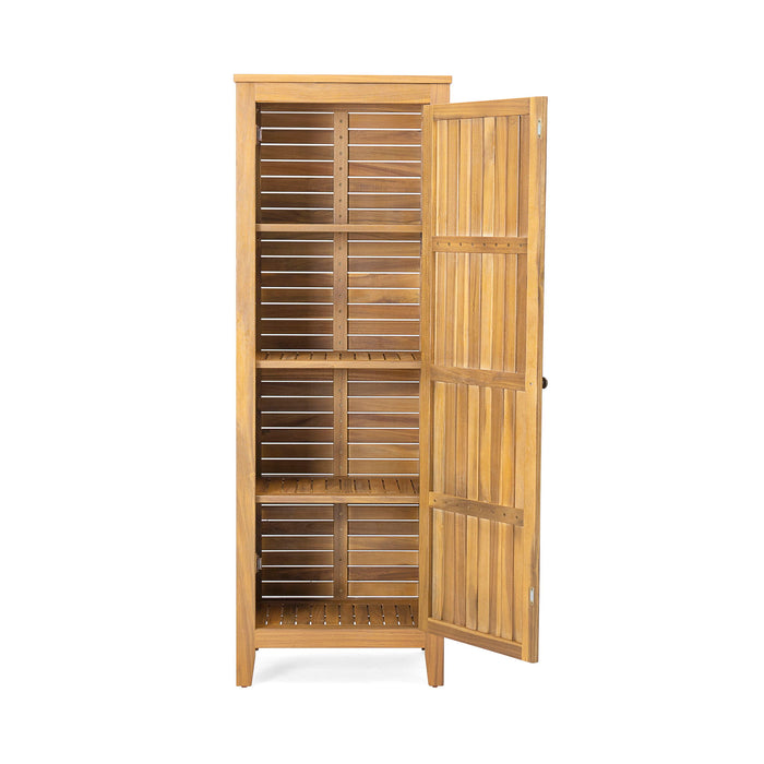 Whitney - Acacia Wood Cabinet For Indoor And Outdoor Storage - Teak