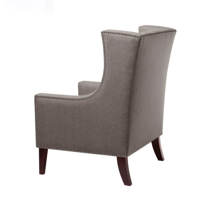 Barton - Wing Chair With Nail Head Accents