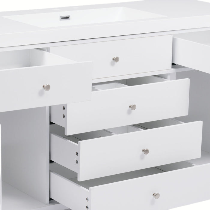 Bathroom Vanity With Sink, 5 Legs, Soft Close Drawers