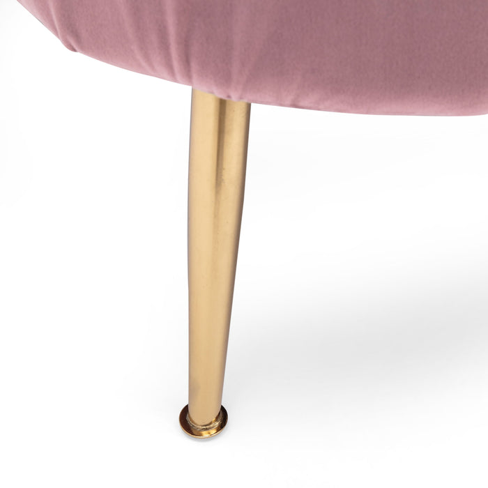 Modern Glam 3 Seater Sofa With Velvet Texture