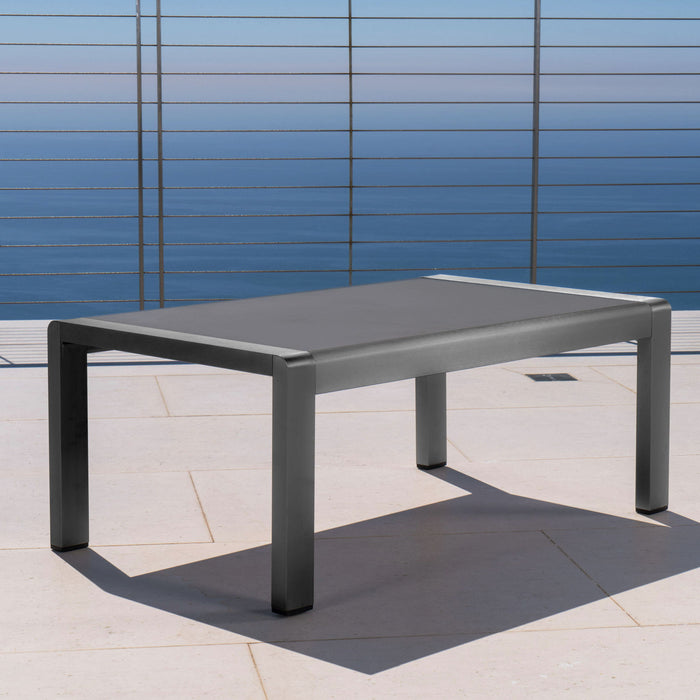 Outdoor Coffee Table Aluminum And Glass