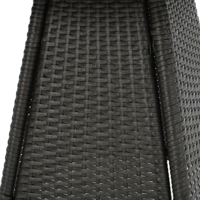 Outdoor Rattan Bistrotable With Surface Round - Gray