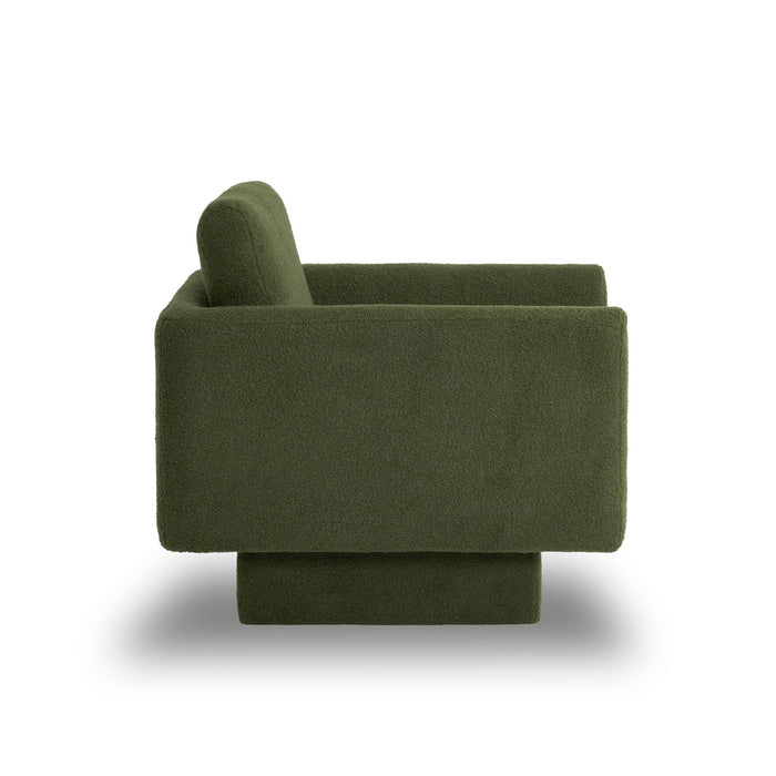 360° Modern Swivel Accent Chair Round Armchair, Thick Padded Single Lounge Sofa Upholstered Comfy