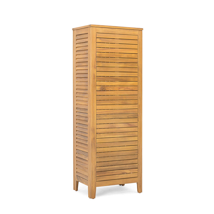 Whitney - Acacia Wood Cabinet For Indoor And Outdoor Storage - Teak
