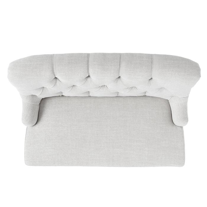 Nicole - French Style Upholstered Loveseat With Tufted Backrest