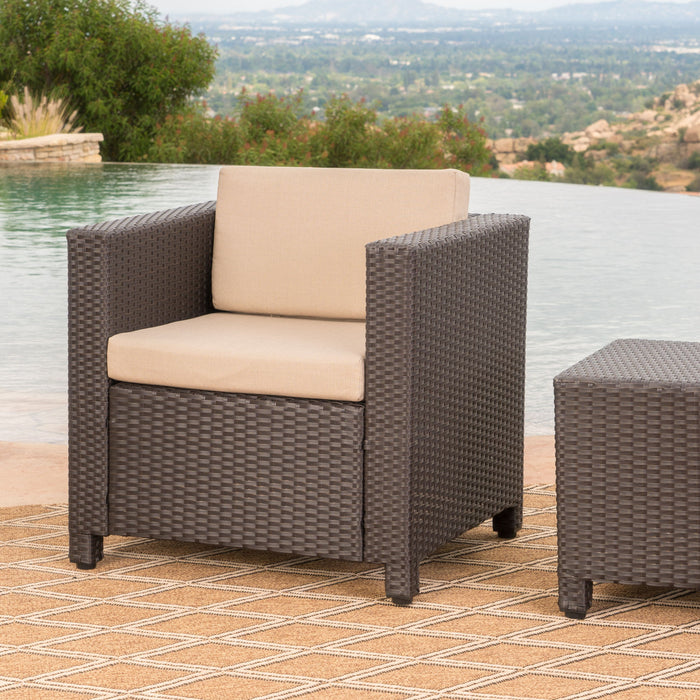 Stylish Outdoor Club Chair With Weather Resistant Cushions