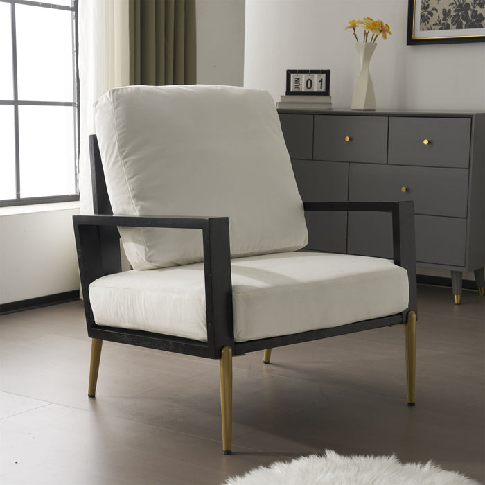 Modern Armchair With Solid Wood Frame