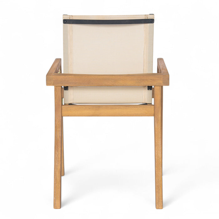 Belfast - Dining Chair With Acacia Wood Frame And Mesh Seating (Set of 2)