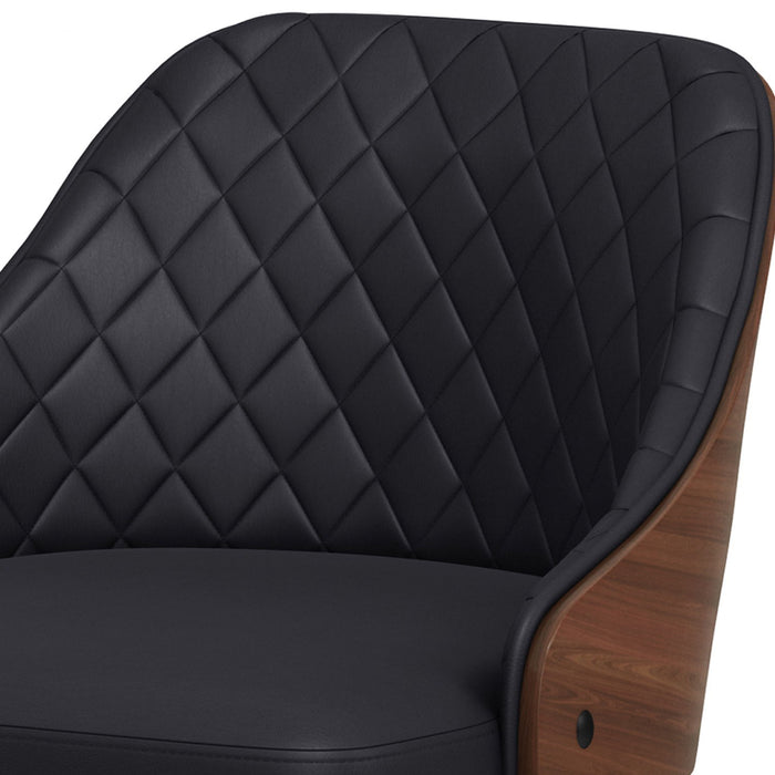 Edwin - Adjustable Swivel Bar Stool - Black