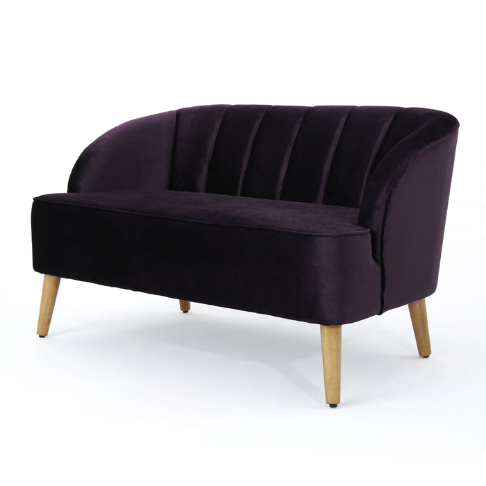 Modern Classic Shell Backed Loveseat