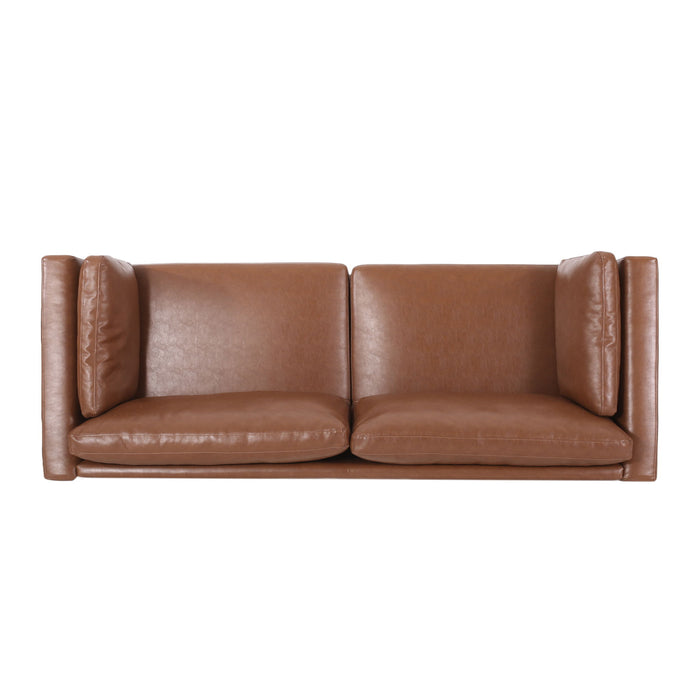 Contemporary 3 Seater Sofa Upholstery - Light Brown