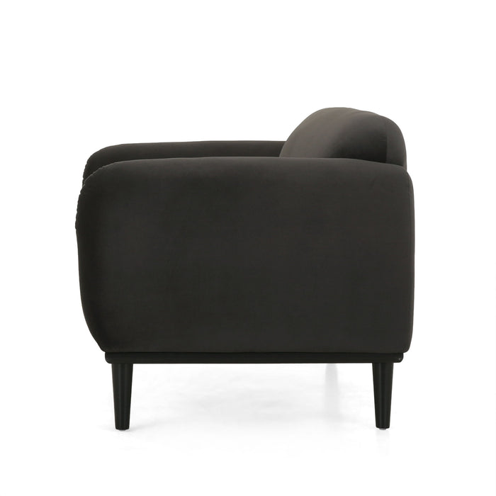 Sway - Upholstered Loveseat With Wood Legs And Round Arms