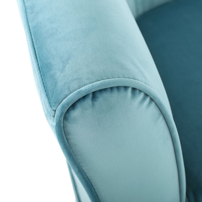 Zeniqua - Upholstered Velvet Swivel Chair With Loose Cover