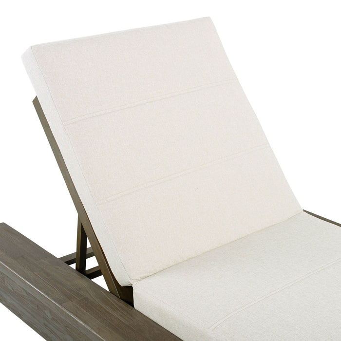 Outdoor Chaise Lounges With Water-Resistant Cushions, Adjustable Backrest