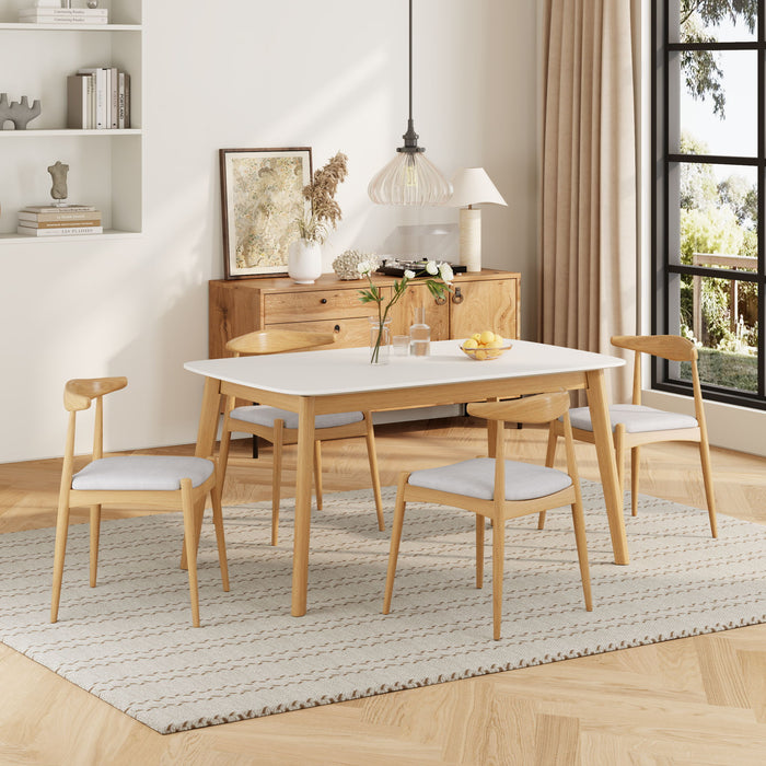5 Piece Dining Set With Upholstered Chairs