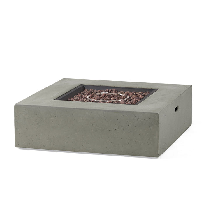 Modern 50,000 Btu Square Fire Table With Propane Tank