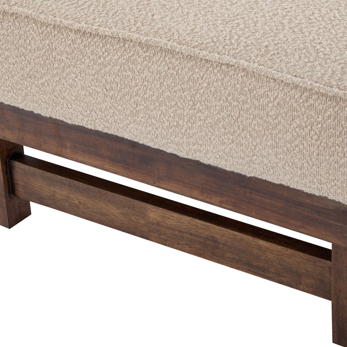 Modern Upholstered Cocktail Ottoman Bench With Cushion Top
