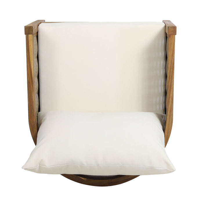 Outdoor Acacia Wood Club Chairs With Cushions