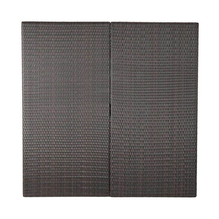 Outdoor Square Rattan Wicker Dining Table - Brown