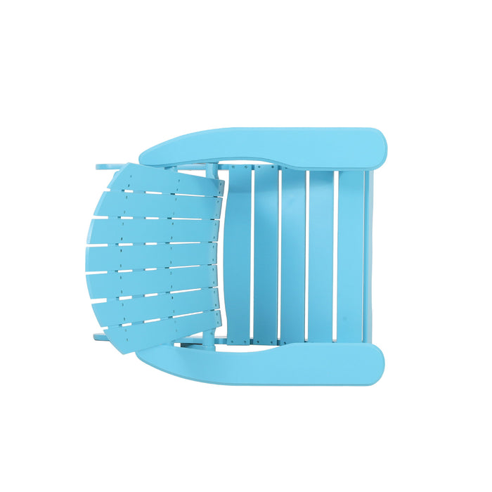 Malibu Transitional Adirondack Chair With Foldable Design - Blue