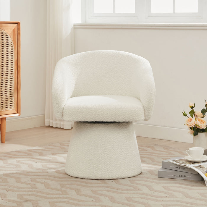 Modern Swivel Accent Chair With Ergonomic Barrel Design