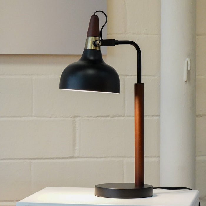 Glowlite - Table Lamp With Cone Shade - Black