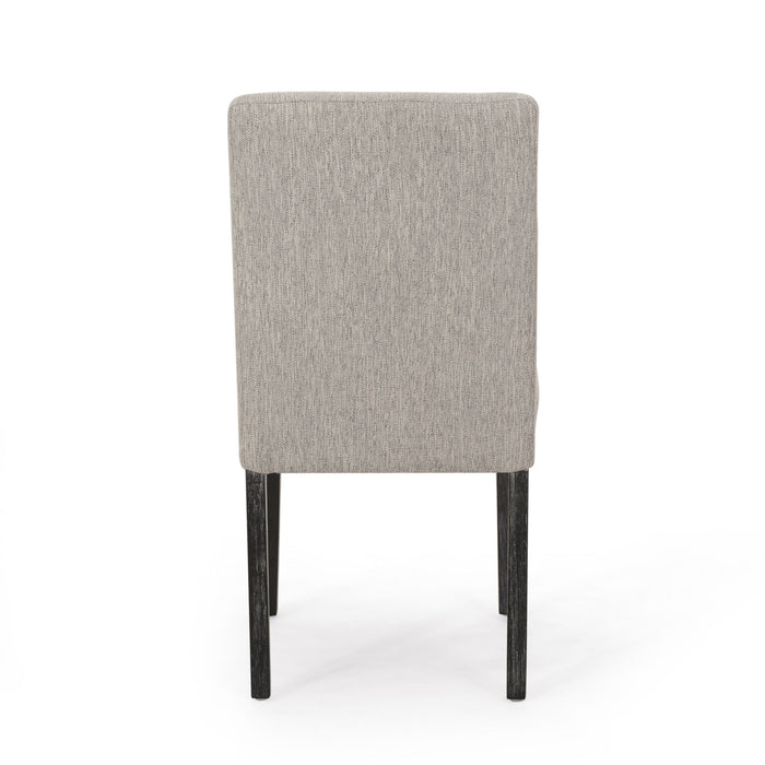 Contemporary Dining Chair With Upholstered Seating And Tapered Legs