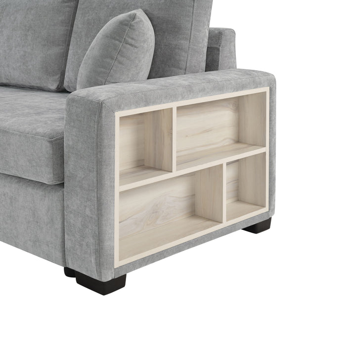 Modular Sofa Couch With Storage Armrest And Center Console