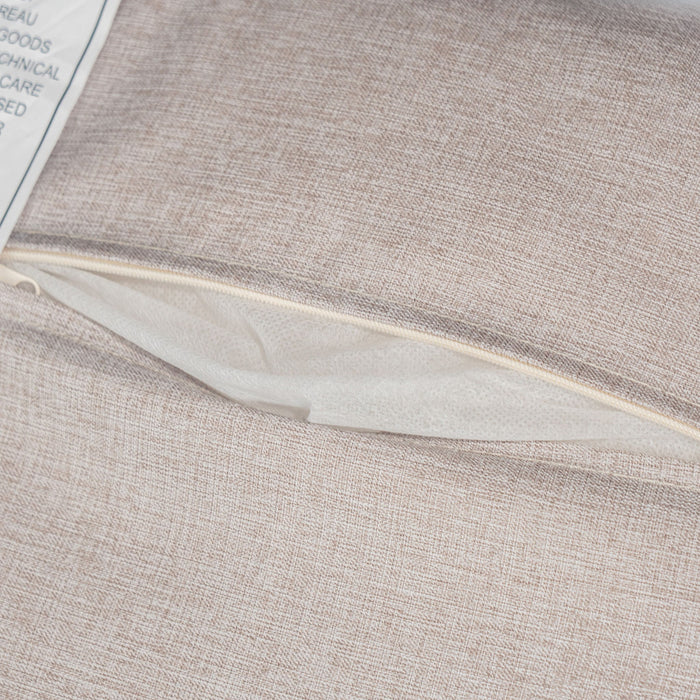 Outdoor 4 Pieces Acacia Sectional Patio Sofa Set - Light Gray / Teak