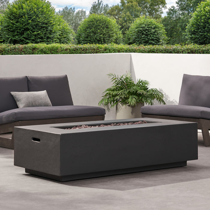 Modern Rectangle Fire Table 50, 000 Btu