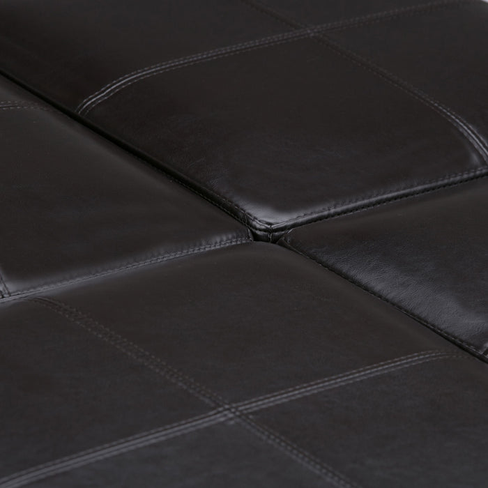 Avalon - Square Coffee Table Storage Ottoman - Tanners Brown