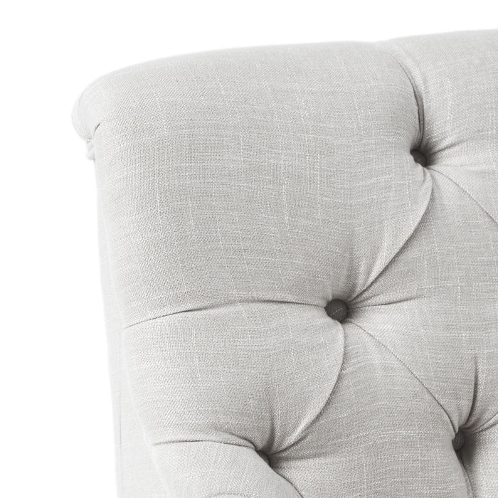 Nicole - French Style Upholstered Loveseat With Tufted Backrest