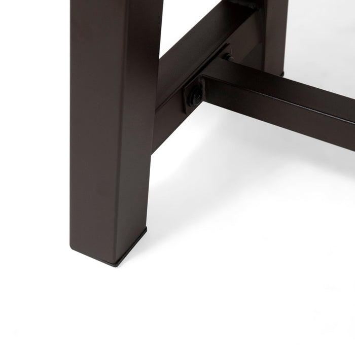 Outdoor Patio Bench - Gray / Rustic Metal