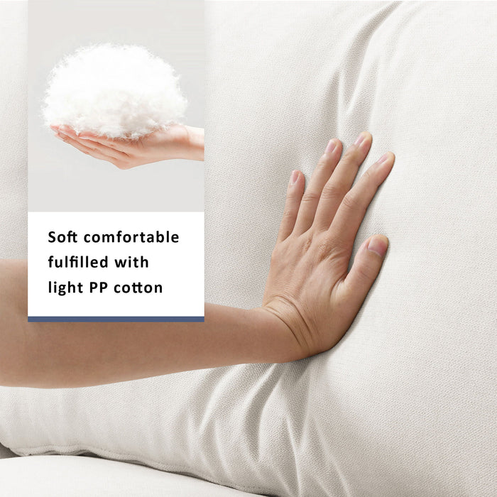 Modern Sectional Sofa With Throw Pillows, Cloud L Shaped Couch Set With Wide 4 Seat Comfy Couch Set With Movable Ottoman