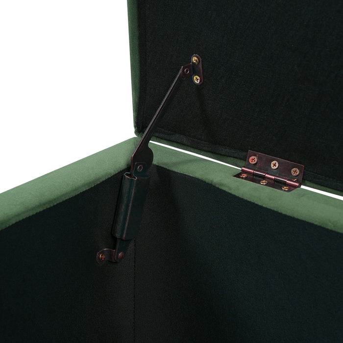 Upholstered Storage Ottoman Bench, Foot Rest For Bedroom