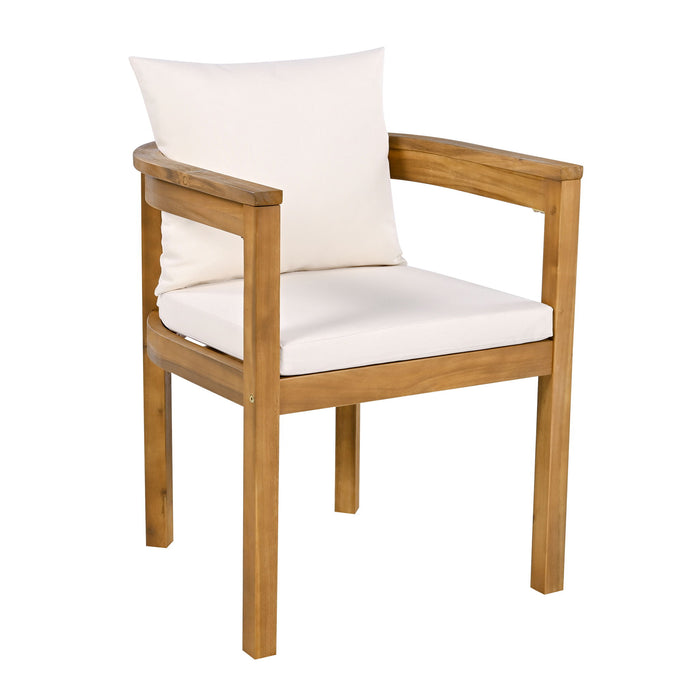 Abaco - Outdoor Acacia Wood Dining Chair (Set of 2) - Beige