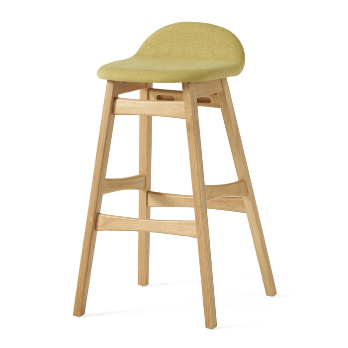 Contemporary Bar Stool With Stylish Seat And Small Backrest