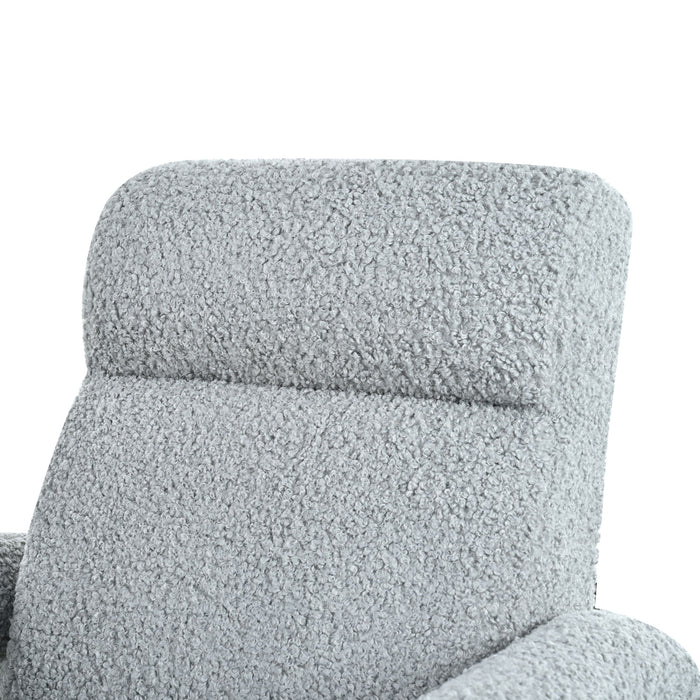 Push Back Recliner Armchair Upholstered Recliner Chair Single Sofa With Adjustable Backrest