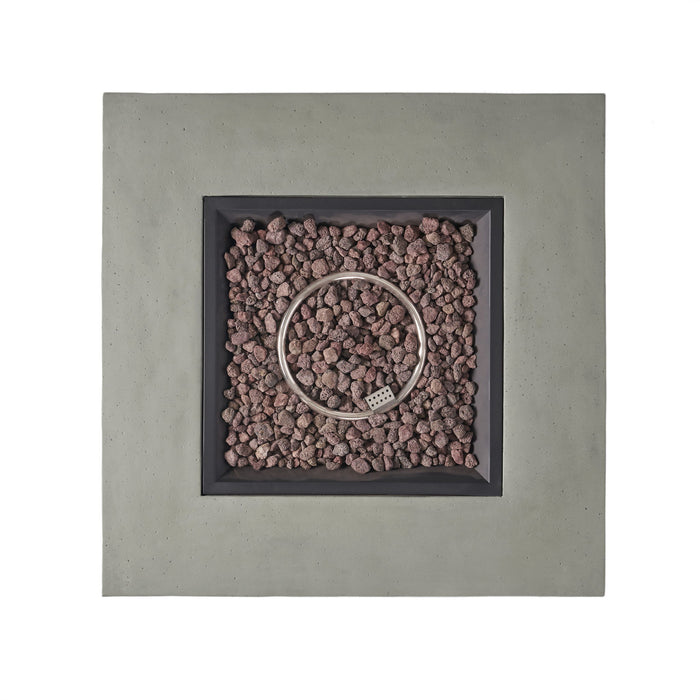 Modern 50,000 Btu Square Fire Table With Propane Tank