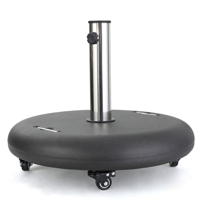 Wheelie - Round Umbrella Base With Stainless Steel Holder