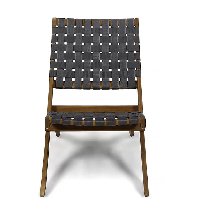 Kayla - Outdoor Foldable 2 Seater Chat Set - Brown / Gray