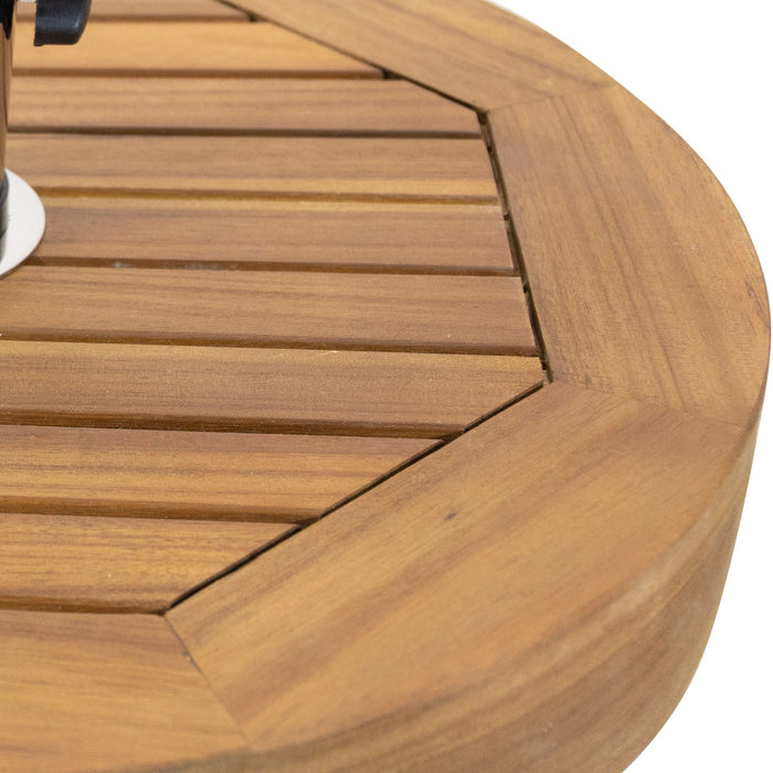 Ralph - Round Umbrella Base - Teak