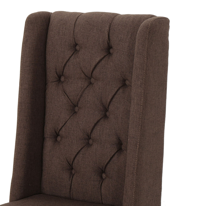 Sophisticated Tufted Dining Chair With High Back Design