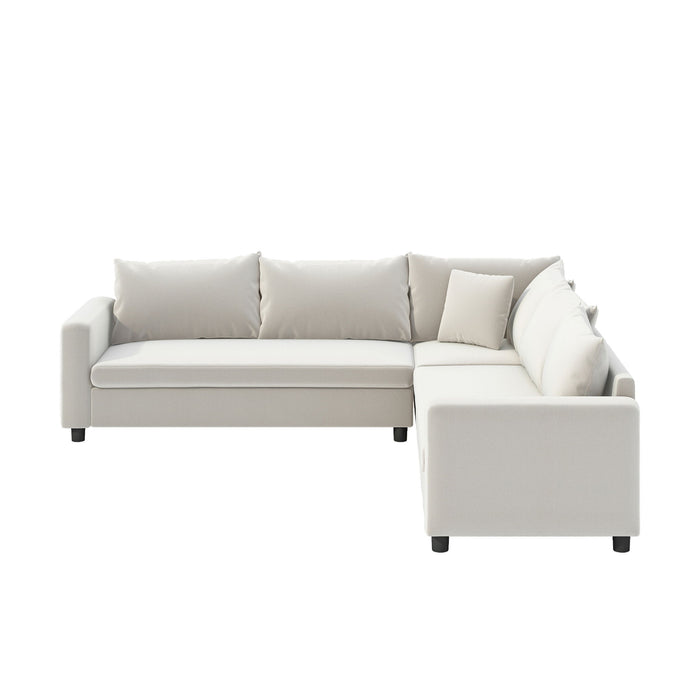 Modern Modular Sectional Oversized Couch Set With Pillows, Minimalist Style Wide Seat Comfy Sofa