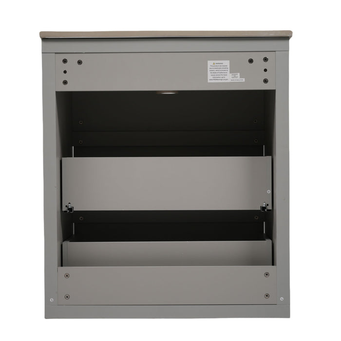 Double Sinks Bathroom Vanity Set With 2 Ceramic Basins